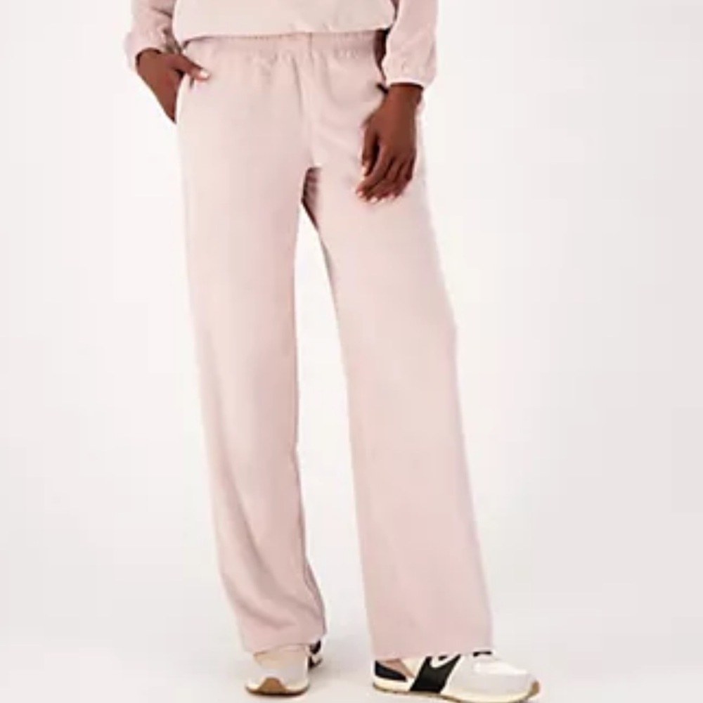 Barefoot Dreams Luxechic Wide Leg Pant Plus Size 3X Faded Rose Pink Velvet Comfy